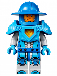 LEGO Minifigure nex019 - Royal Soldier / King's Guard - Blue Helmet with Broad Brim, Dark Azure Armor and Hands - Authentic LEGO Minifigure Main Image