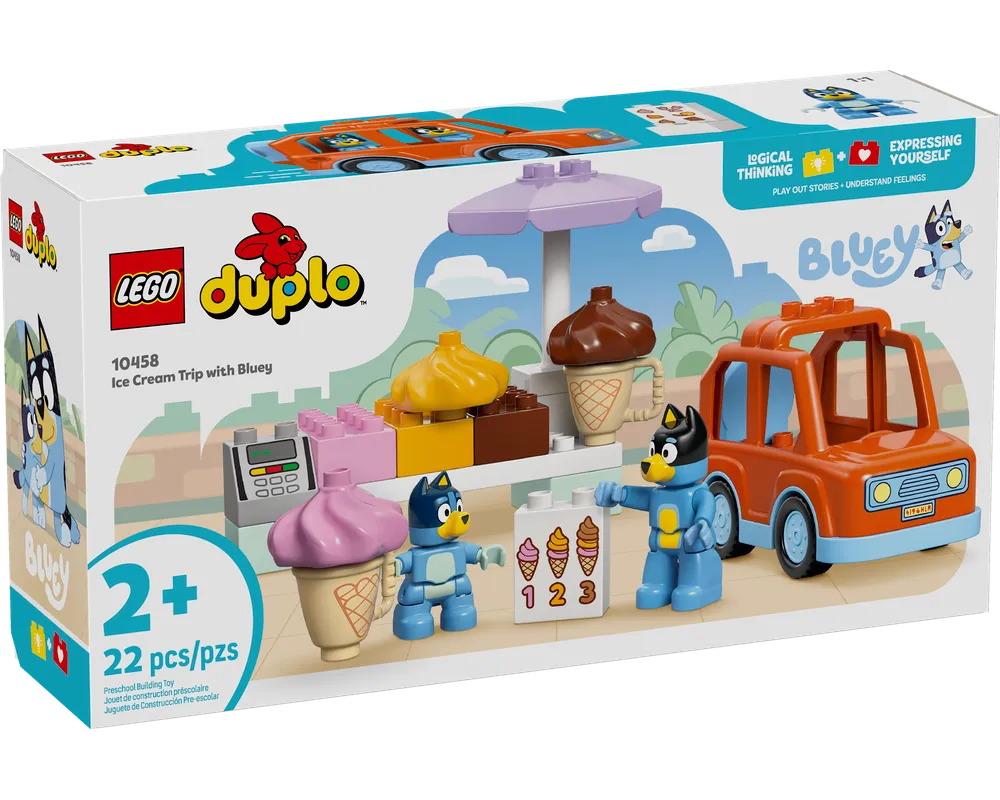 LEGO Bluey 10458 - Ice Cream Trip with Bluey - Authentic LEGO Set Main Image