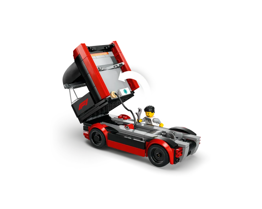 LEGO City 60445 - F1 Truck with RB20 & AMR24 F1 Cars - Authentic LEGO Set Image 6