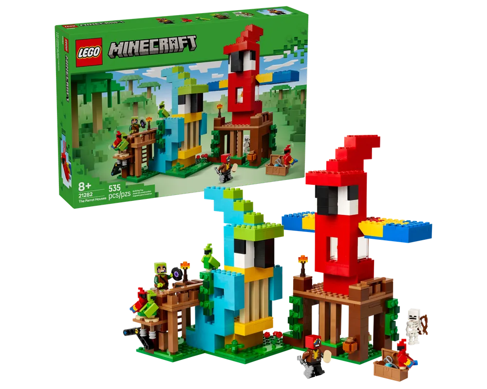 LEGO Minecraft 21282 - The Parrot Houses - Authentic LEGO Set Main Image