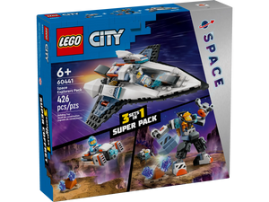 LEGO City 60441 - City Bundle Pack, 3 Sets in 1 Super Pack (Sets 30663, 60428, and 60430) - Space Explorers Pack - Authentic LEGO Set Main Image