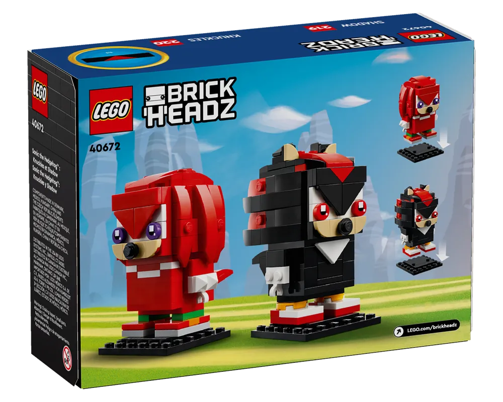 =LEGO BrickHeadz 40672 - Sonic the Hedgehog: Knuckles & Shadow - Authentic LEGO Set Image 4