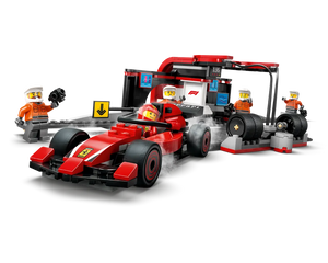 LEGO City 60443 - F1 Pit Stop & Pit Crew with Ferrari Car - Authentic LEGO Set Image 4