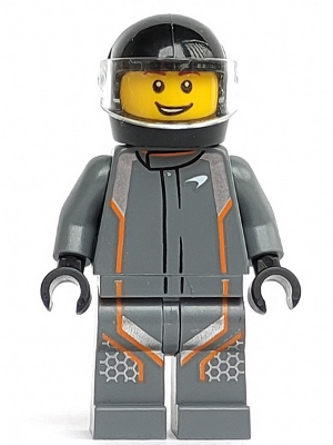 LEGO Minifigure sc069 - McLaren Senna Driver - Authentic LEGO Minifigure Main Image