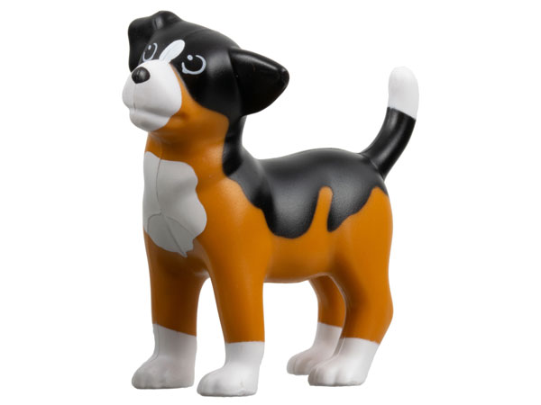 LEGO sniff Dog, Scala, Puppy with Black Back and White Chest, Feet, and Muzzle Pattern (Sniff) - Main Product Image
