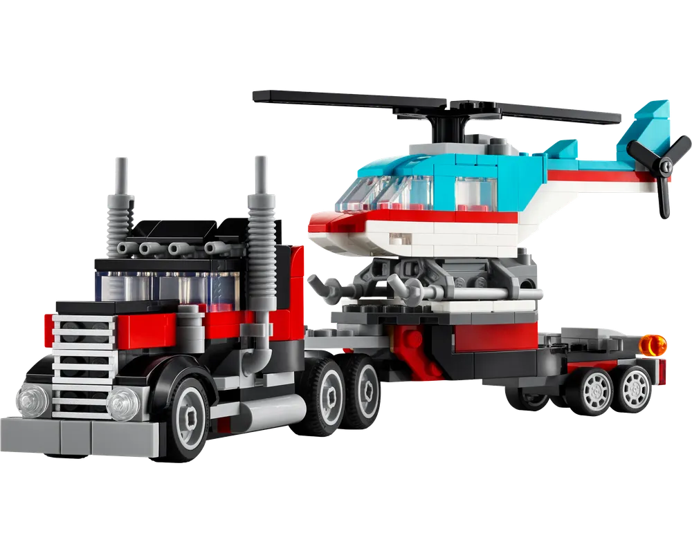 LEGO Creator 31146 - Flatbed Truck with Helicopter - Authentic LEGO Set Image 2