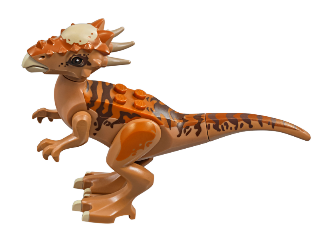 LEGO styg01 Dinosaur Stygimoloch with Dark Orange Back and Dark Brown Stripes - Main Product Image