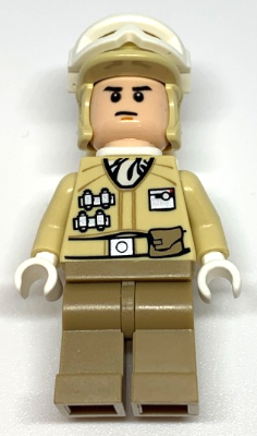 LEGO Minifigure sw0259 - Hoth Rebel Trooper (Orange Chin Dimple) - Authentic LEGO Minifigure Main Image