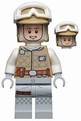 LEGO Minifigure sw1143 - Luke Skywalker (Hoth, Balaclava Head) - Authentic LEGO Minifigure Main Image