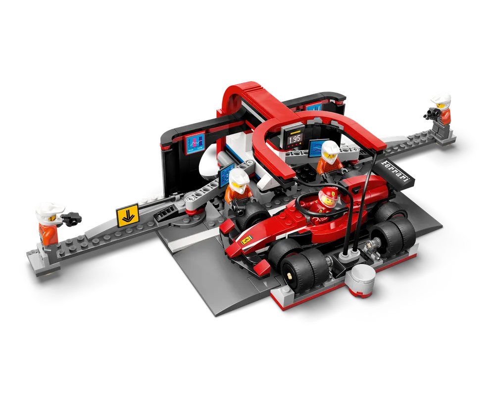 LEGO City 60443 - F1 Pit Stop & Pit Crew with Ferrari Car - Authentic LEGO Set Image 5