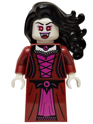 LEGO Minifigure twn530 - Vampire - Dark Red Dress, Black Hair