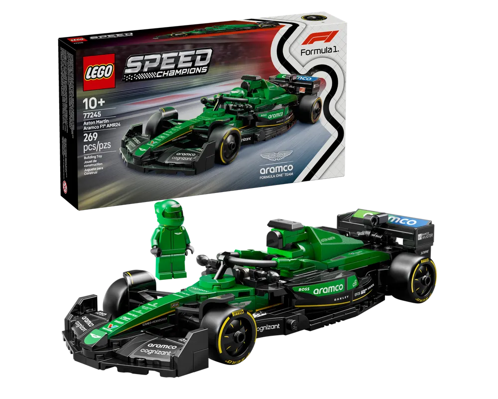 LEGO SPEED CHAMPIONS 77245 - Aston Martin Aramco F1 AMR24 - Authentic LEGO Set Main Image