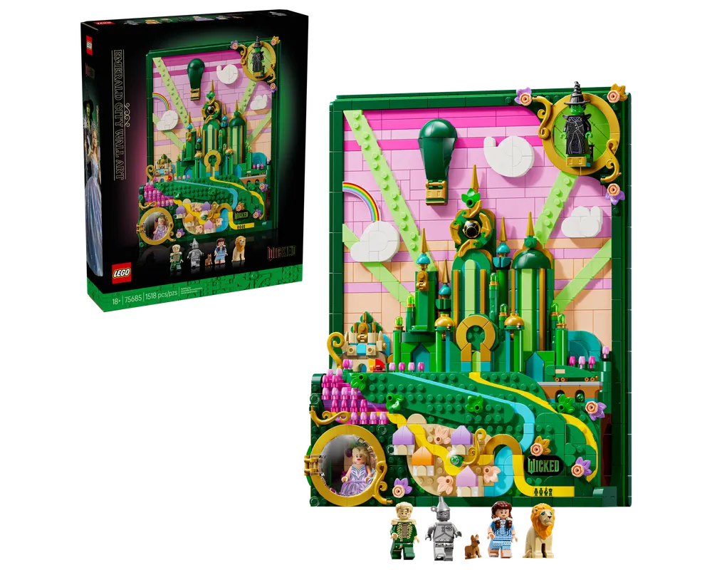 LEGO Wednesday 75685 - Emerald City Wall Art - Authentic LEGO Set Main Image