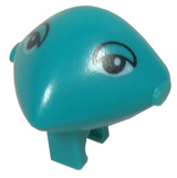 LEGO x117px1 Minifigure, Head, Modified Martian with Clip with Eyes and Eyelids Pattern - Main Product Image