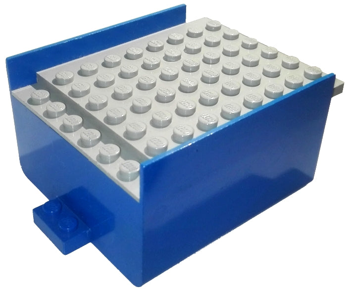 LEGO x146c01 Boat, Hull Smooth Middle 8 x 6 x 3 1/3 with Light Gray Deck - Main Product Image