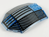 LEGO x224px4 Windscreen 8 x 6 x 2 Curved Sloped Sides with Black Lines Pattern - Main Product Image