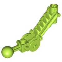 LEGO x240 Bionicle Ball Joint 5 x 7 Arm with Dual Axle Hole at 90 degrees in Lime - Authentic LEGO Part