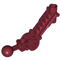 LEGO x240 Bionicle Ball Joint 5 x 7 Arm with Dual Axle Hole at 90 degrees in Dark Red - Authentic LEGO Part
