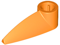 LEGO x346 Bionicle 1 x 3 Tooth with Axle Hole (Bohrok Eye) in Orange - Authentic LEGO Part