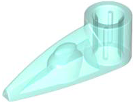 LEGO x346 Bionicle 1 x 3 Tooth with Axle Hole (Bohrok Eye) in Trans-Light Blue - Authentic LEGO Part