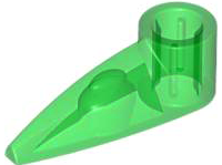 LEGO x346 Bionicle 1 x 3 Tooth with Axle Hole (Bohrok Eye) in Trans-Green - Authentic LEGO Part