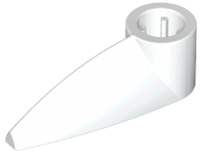 LEGO x346 Bionicle 1 x 3 Tooth with Axle Hole (Bohrok Eye) in White - Authentic LEGO Part