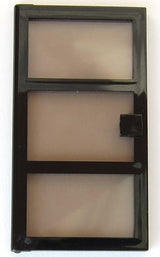 LEGO x39c02 Door 1 x 4 x 6 with 3 Panes and Square Handle with Fixed Trans-Brown Glass - Main Product Image