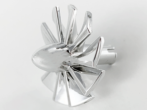 LEGO x577 Engine, Large, Center, 10 Blades in Chrome Silver - Authentic LEGO Part