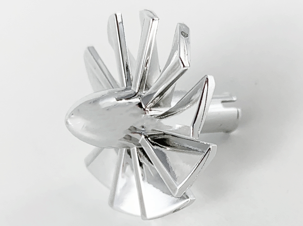 LEGO x577 Engine, Large, Center, 10 Blades in Chrome Silver - Authentic LEGO Part