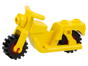 LEGO x81c01 Motorcycle Town with  Wheels with Black Tires (x81 / 3464c02) in Yellow - Authentic LEGO Part