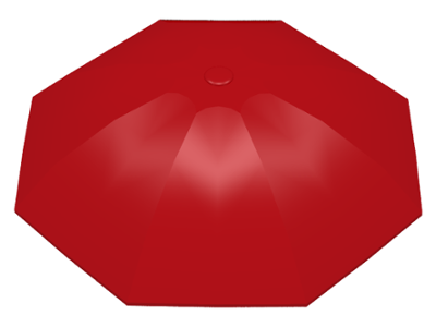 LEGO x845 Fabuland Umbrella Top with No Bottom Flaps, 6 x 6 without Top Stud - Main Product Image