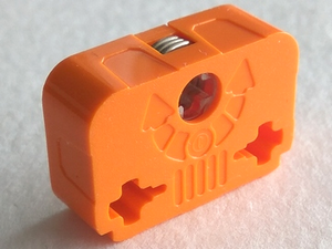 LEGO x928cx1 Technic, Axle Connector Rectangular Triple Spring-Loaded in Orange - Authentic LEGO Part
