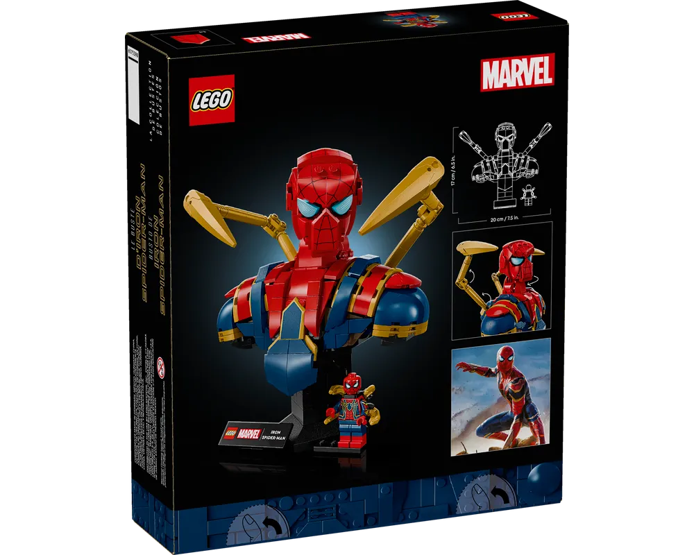 LEGO Super Heroes 76326 - Iron Spider-Man Bust - Authentic LEGO Set Image 9
