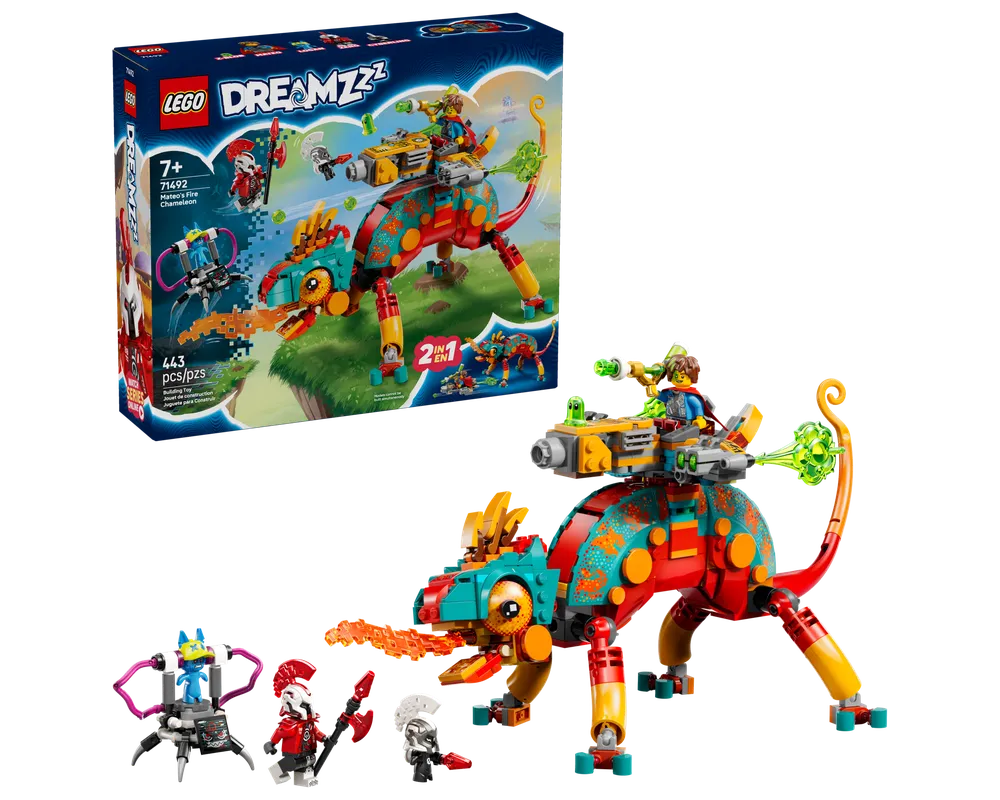 LEGO DREAMZzz 71492 - Mateo's Fire Chameleon - Authentic LEGO Set Main Image