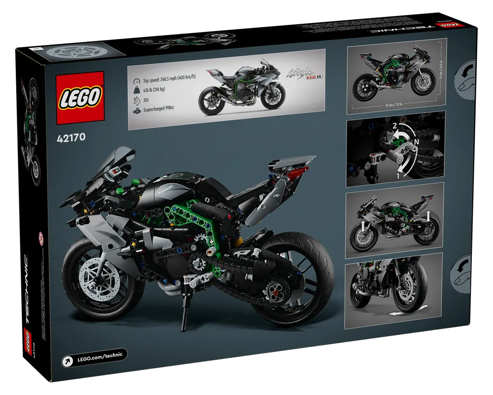 LEGO Technic 42170 - Kawasaki Ninja H2R Motorcycle - Authentic LEGO Set Image 3