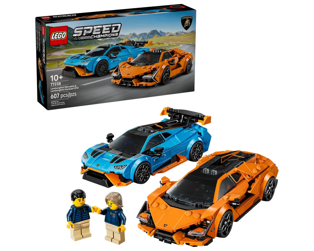 LEGO SPEED CHAMPIONS 77238 - Lamborghini Revuelto & Lamborghini Huracán STO - Authentic LEGO Set Main Image
