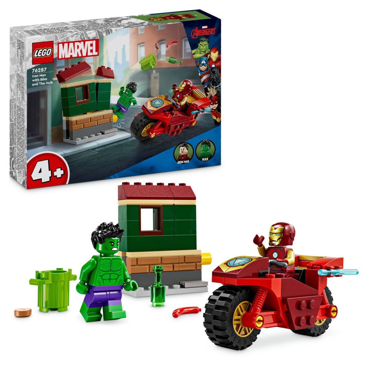 LEGO 76287-1 - Iron Man with Bike and The Hulk - Image 1