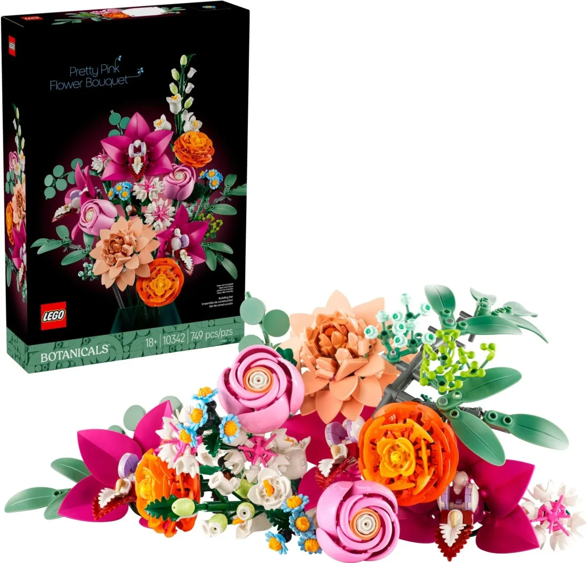 LEGO Botanicals 10342 - Mooi roze boeket bloemen