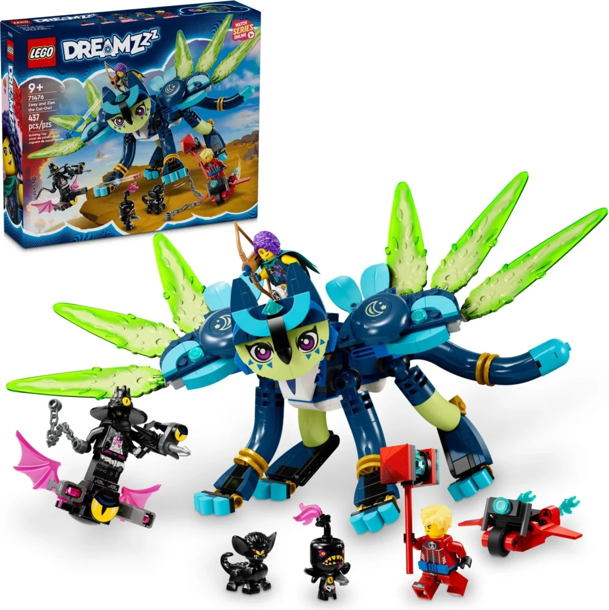 LEGO 71476-1 - Zoey and Zian the Cat-Owl - Image 1